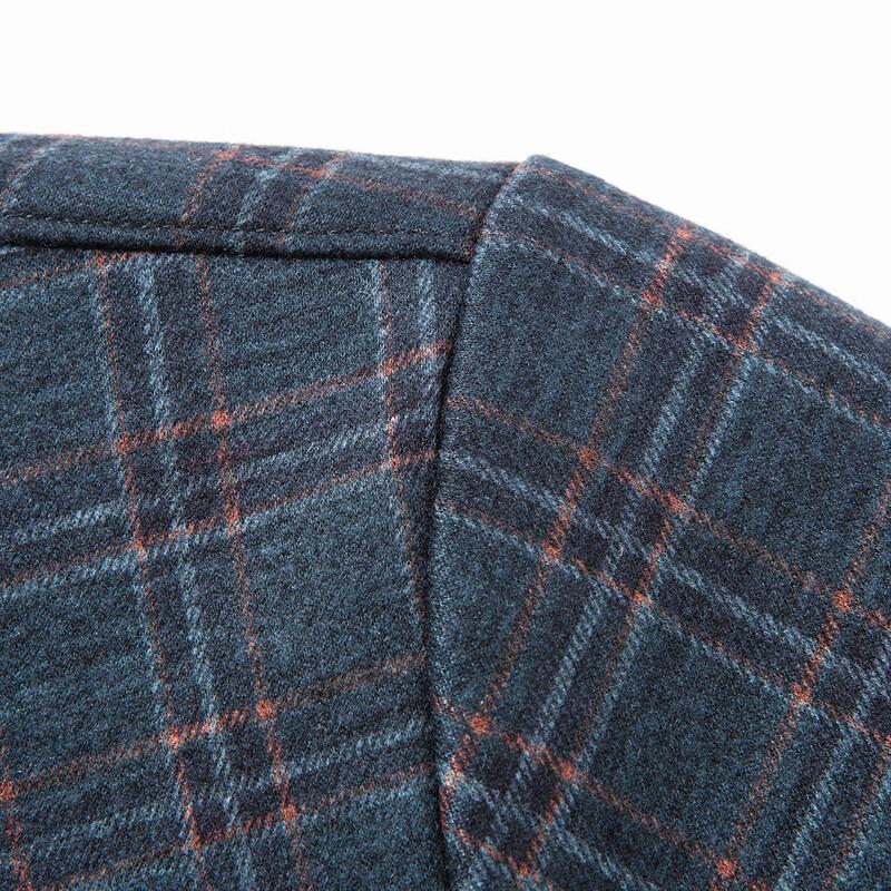 MONTAGUT Men's Plaid Thermal Shirt with Cashmere & Silk