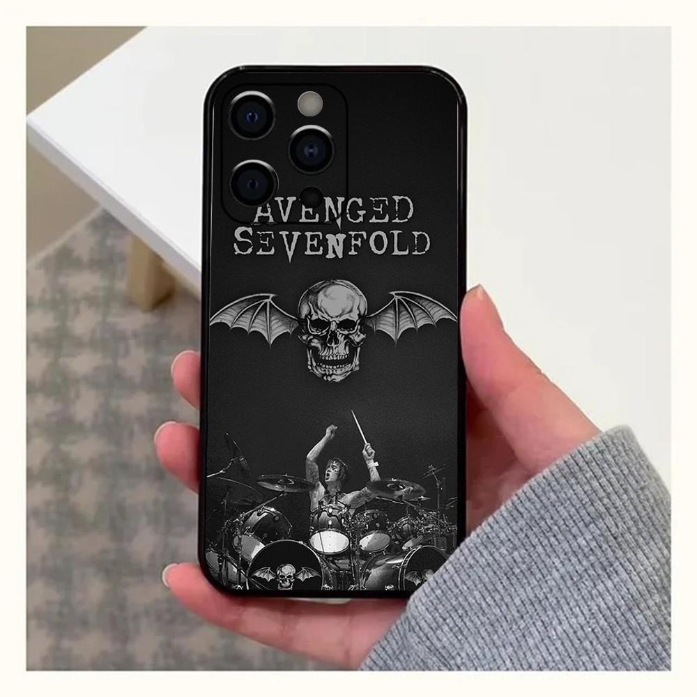 A- Avenged Sevenfold Phone Case For Apple iPhone 15,14,13,12,11,Pro,X,XS,Max,XR,Plus,Mini Soft Black Cover