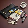 PU Leather Women's Long Wallet Soft Large Capacity Zipper Clutch Purse Multifunctional Wrist Strap Coin Purse Billfold Handbag