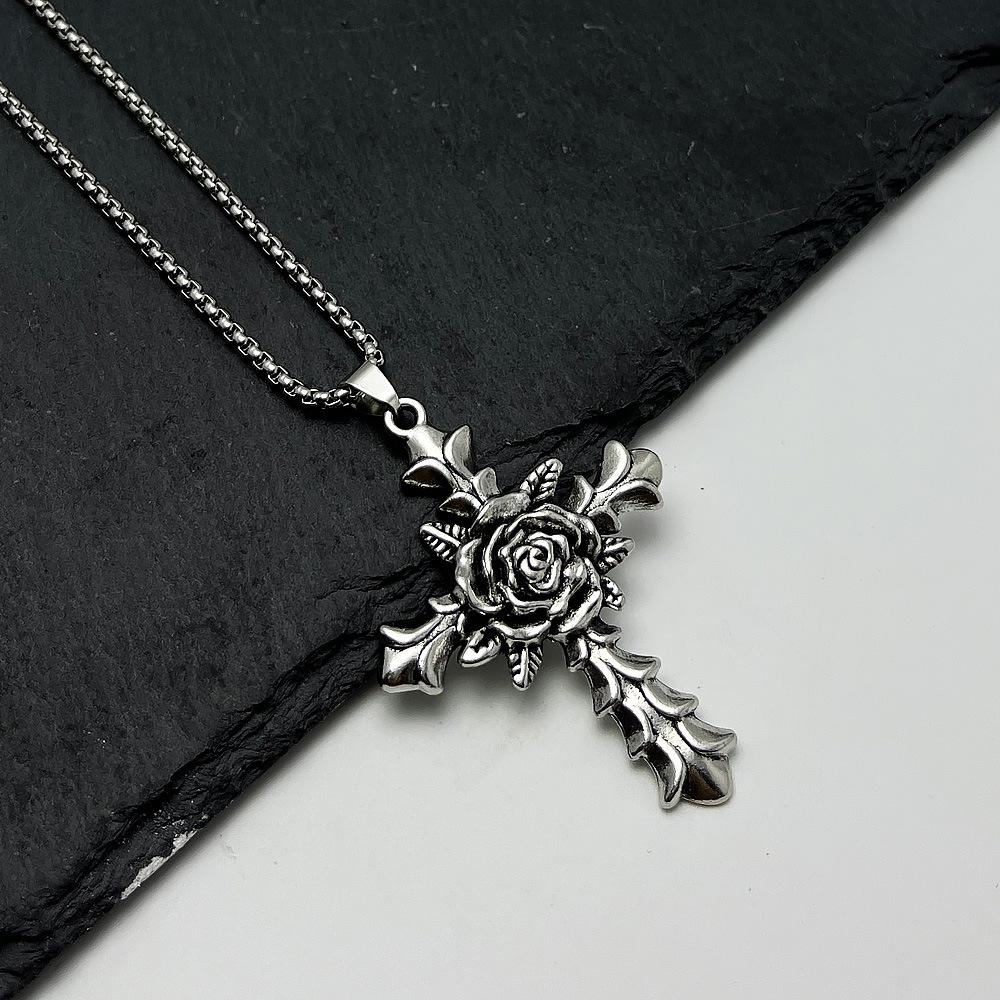 Men's Hot Selling Hip Hop Street Style Cross Pendant Necklace