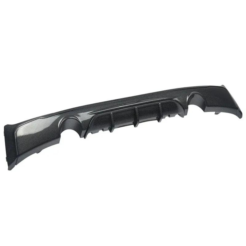 Rear Bumper Diffuser Dual Exhausts For BMW 2 Series F22 F23 M Performance/M Sport 2014-2020 Carbon Fiber Look Gloss Black