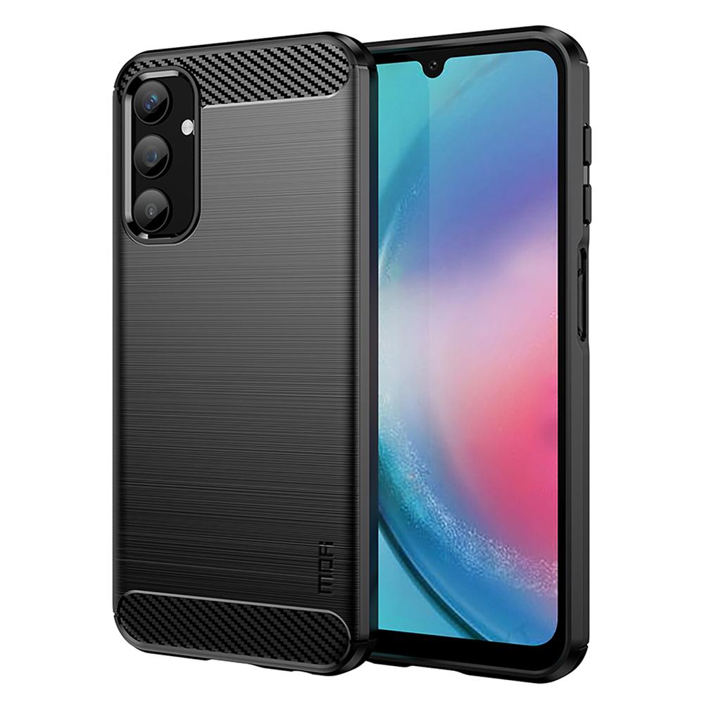 

MOFI JK TPU Series-1 for Samsung Galaxy A25 5G (Global) (161.0 x 76.5 x 8.3mm) Phone Case Brushed Carbon Fiber Texture TPU Phone Cover Black