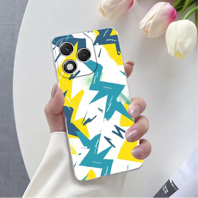 For Honor 400 Lite  Case Luxury Fashion Clear Phone Case For Honor 400 Pro Marble Flower Transparent Soft Silicone Protect Cover