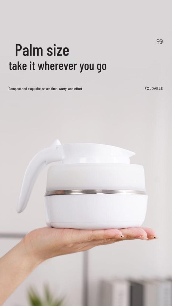 Portable Folding Silicone Electric Kettle - Compact Travel Water Boiler for Dorms & Hotels