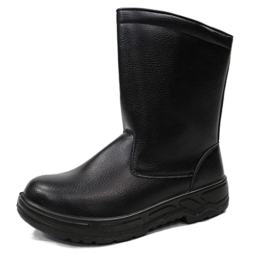 

CO-COS Nobuoka Half Boots with Steel Toe Cap, Oil-Resistant Sole, and Genuine Leather Toe, Black Panther (AAQX6) ZA-817, Black, Size 27cm