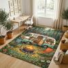 Adventure Journey Theme Crystal Velvet Rug Personalized Custom Name Text Soft Floor Mat Home Decor