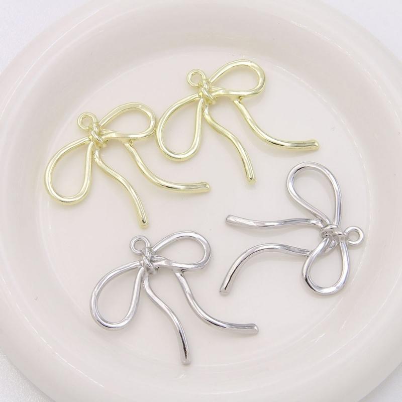 Unique Bowknot Shaped Metal Decorations Jewelry Making Part Earring Pendant Bracelet Necklace Pendant for Jewelry Making
