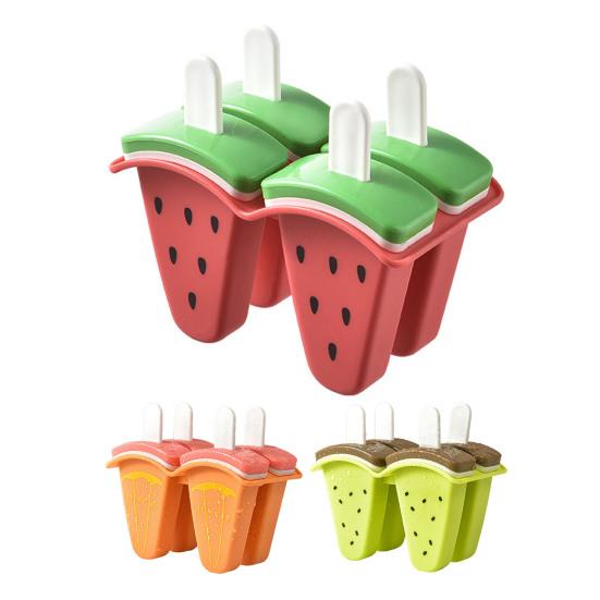 Ice Cube Mold Fruit Shape Summer Party Ice Tray Easy Release Spill-Proof Design Picnic Ice Cube Maker DIY Popsicle
