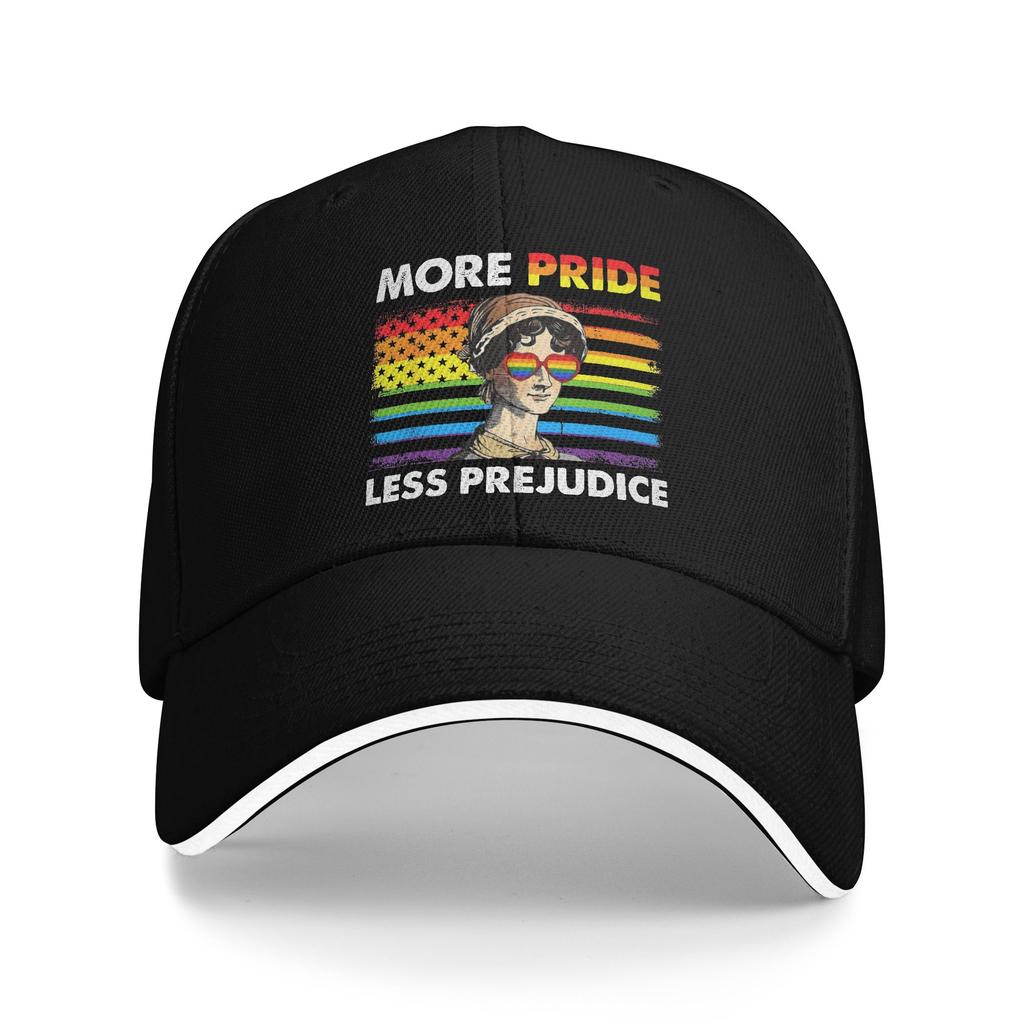 New More Pride Less Prejudice Golf Hat Unisex Style Headwear Daily Workouts Adjustable Sun Caps