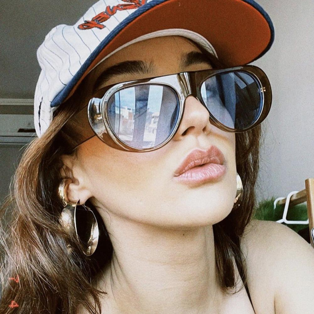 

Fashion Large Frame Sunglasses Lightweight UV400 Eyewear Personalized Wide Legs Sun Glasses Unisex Style 7