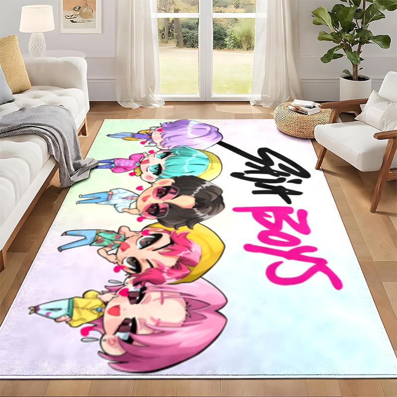 Kpop dēmonu mednieki Paklājiņš pie durvīm viesistabai vai guļamistabai Aizsargpaklājiņš zem krēsla biroja dekorēšana Ziemassvētku dāvana Dzimšanas dienas dāvana