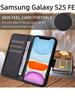For Samsung Galaxy S25 FE / S26 FE Case Diamond Pattern Card Slot Soft Silicone External Leather Support Function Flip Cover Attraction Closure