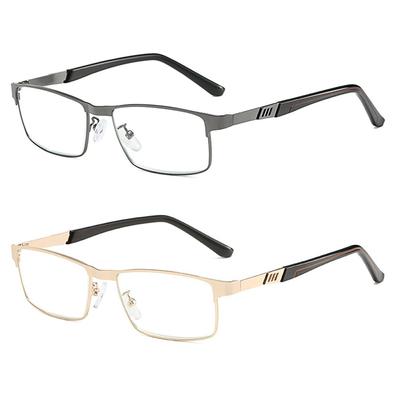 1Pc Stainless Steel Men Business Reading Glasses Men'S Presbyopic Optical Glasses Anti Blue Light Computer Readers +1.0 ~ 4.0