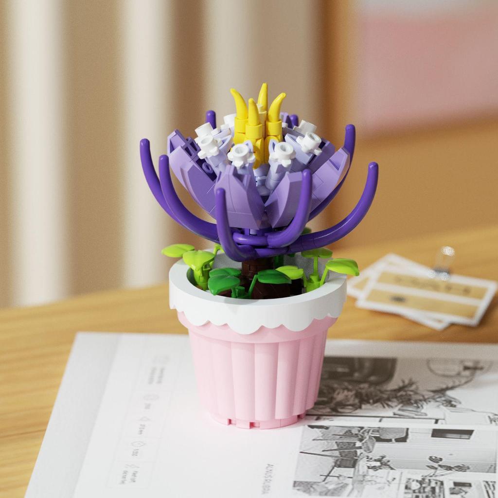 Immortal Flower Succulent Building Blocks - Creative Model for Desktop Decor
