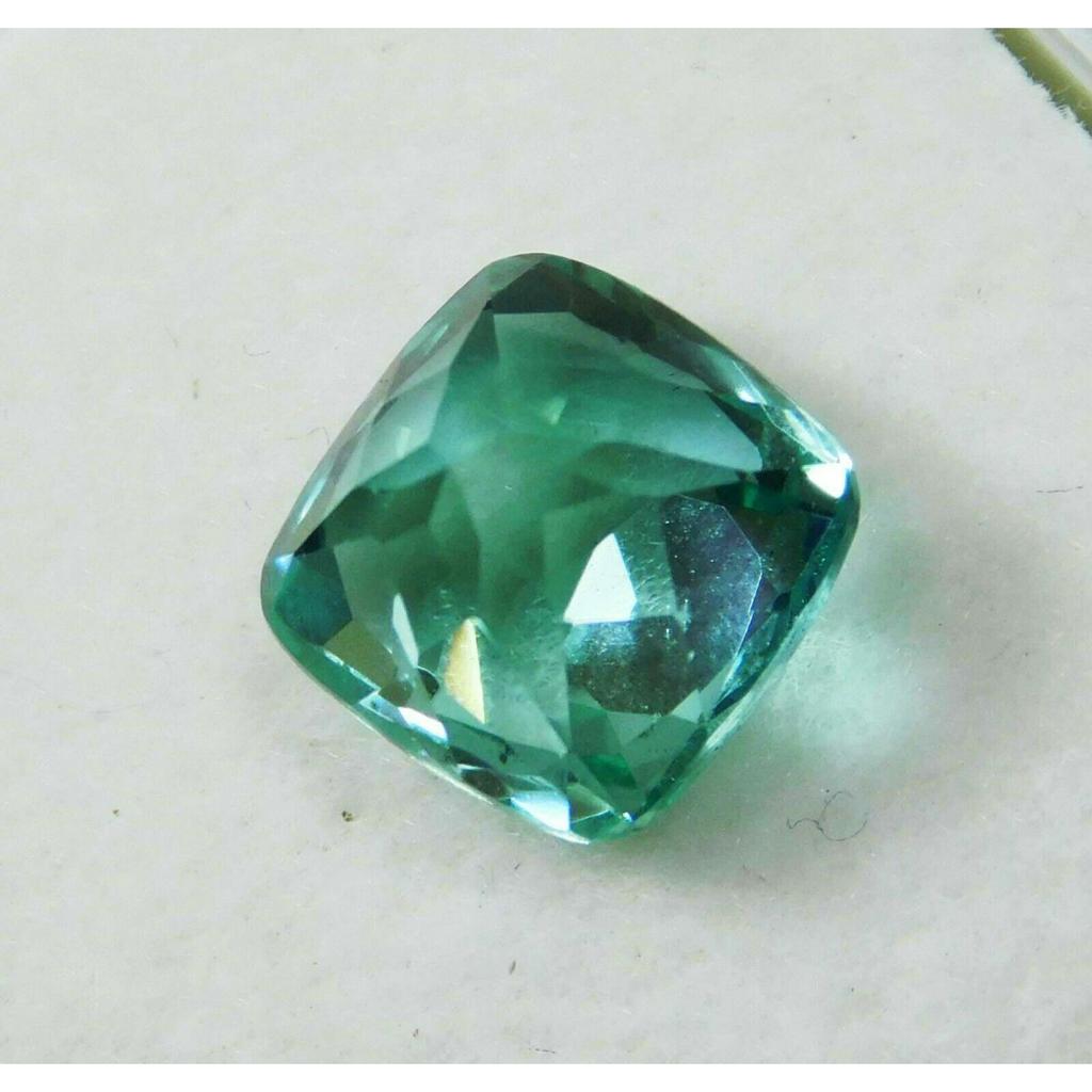 Natural Bluish Green Sapphire Loose Gemstone 5.15 ct Square Cushion Shape September Birthstone Gift