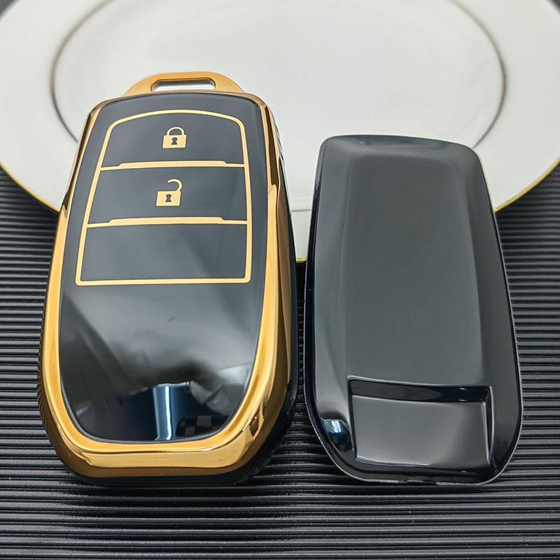 2 Buttons TPU Remote Key Case Cover Fob For Toyota Fortuner Rav4 Highlander Yaris Auris Camry Land Cruiser Prado 150 Mark X Venza