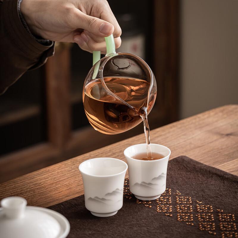 DARUNYAO White Porcelain Mutton Fat Jade Kung Fu Tea Set