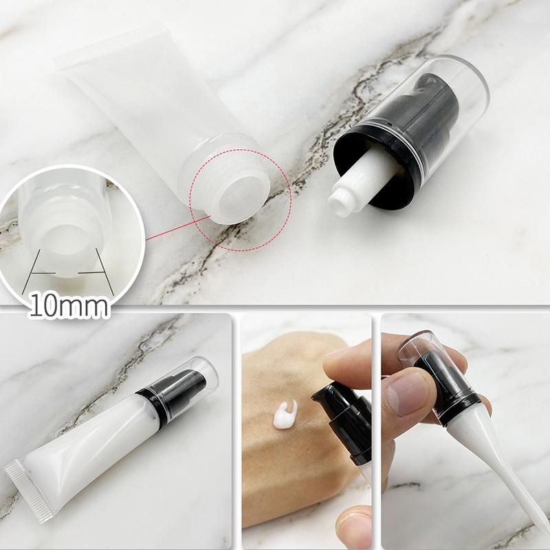 1 Pcs Empty Squeeze Tube Soft Pump Head Massage Head Hose Sample Bottle Eye Cream Lip Gloss Lotion Cosmetic Container Diy Makeup