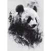 Animal and Forest Poster Eagle Wolf Tiger Lion Cat Panda Fox Tree Canvas  for Living Room Home Decor Wall Art Mural