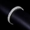 Brass Double Row Cubic Zirconia Tennis Bracelet 3MM Rhodium Gold Plated Safety Clasp Women Jewelry