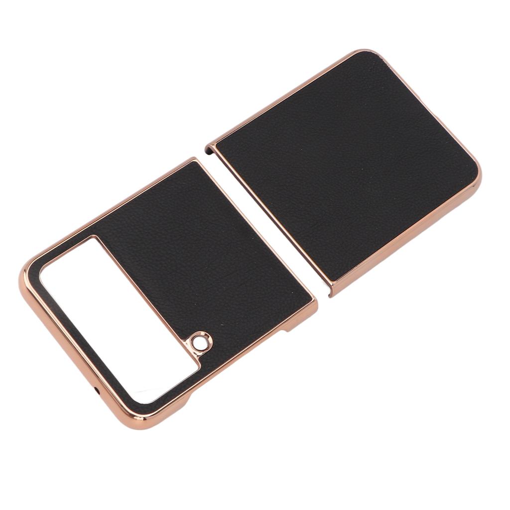 Folding Screen Phone Case Shockproof Leather Cellphone Protective Shell for Galaxy Z Flip4