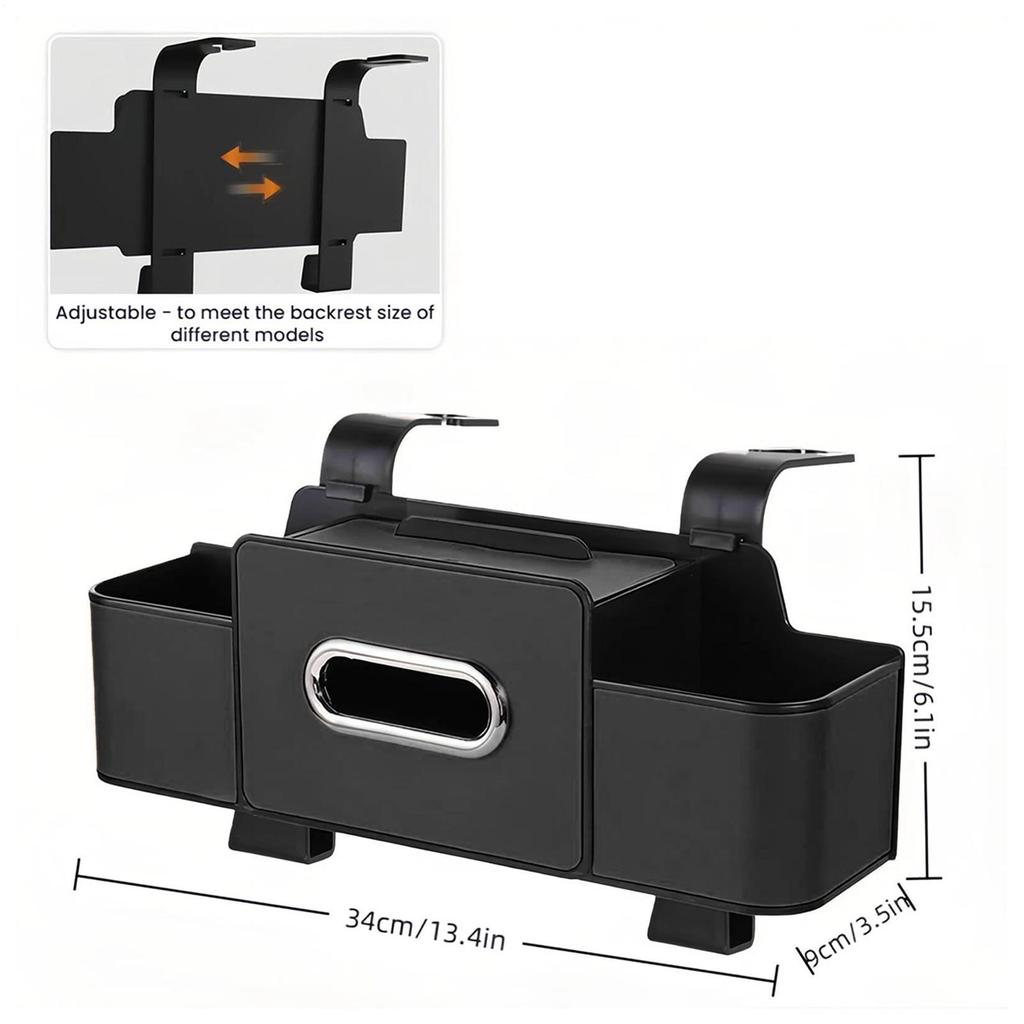Car Seat Organizer Tissue Storage with Hooks Automotive Seat Back Organizers Car Seat Back Storage Bag Backseat Organization