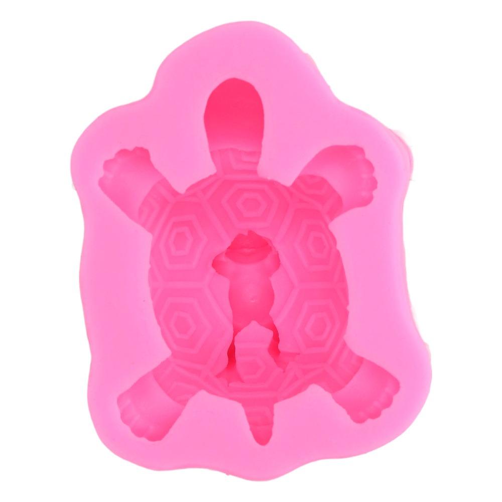 1PCS Pink Color Baking Mold Food-Grade Silicone Fondant Mold Silicone Turtle Mold  For DIY Cakes