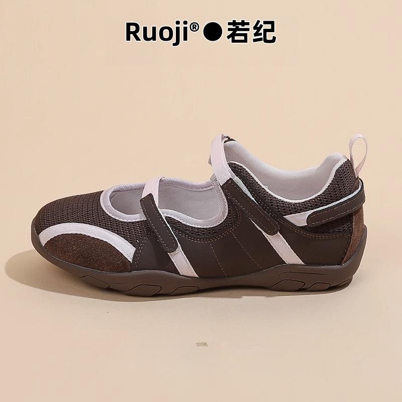 Velcro heightening function Mary Jane casual shoes women's 2025 spring new soft-soled comfortable single shoes hollow single shoes