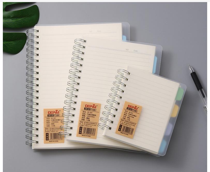 A6 A5 B5 Coil Transparent Cover cCoil Classification Notebook Subclass Notebook Office Notepad Office Stationery