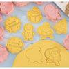 8 Pieces Cookie Cutter Press Christmas Santa Claus Biscuit Mold Plastic Cookie Stamp Confectionery Kitchen Baking Pastry Tools
