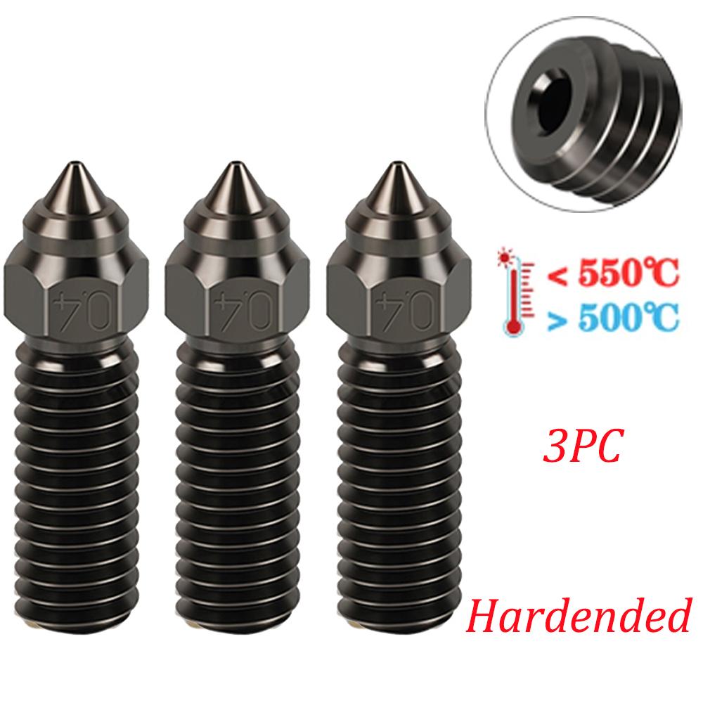 Nozzles For Creality Ender 3 V3 KE/ K1/ K1 Max/ CR-M4 High Quality Brass Copper Plated Hardened Steel Bimetal Volcano Nozzle