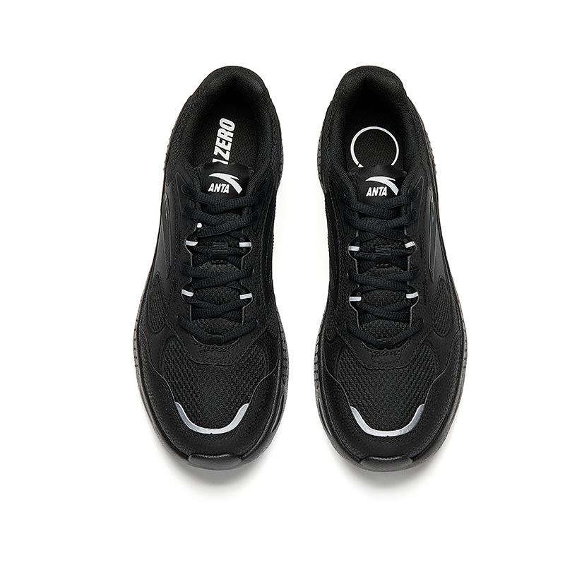 ANTA Women's Gravity Series Mesh Breathable Casual Sneakers Black Ivory White 122528812-2