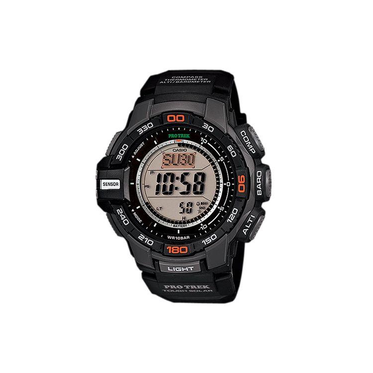 Casio Pro Trek Solar Triple Sensor Multifunction Digital Sports Watch Men watches Black PRG-270-1 Black Dial