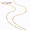 Chain For Needlework 18K Gold Plated Polishing Necklace Chain Accessories,DIY Jewelry Making Supplies Bulk Metal Chains
