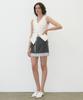Kasel Raw Cut Layered Skirt, Charcoal