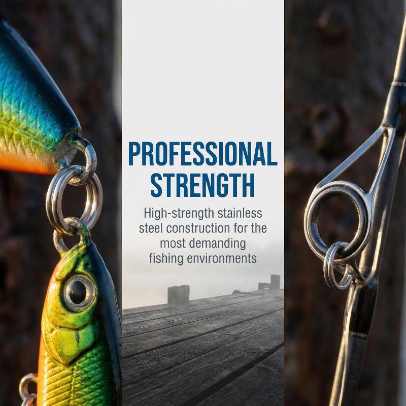 100Pcs Stainless Steel Split Rings Saltwater Fishing Anti Rust Lure Rings For Various Sea Fishing Applications