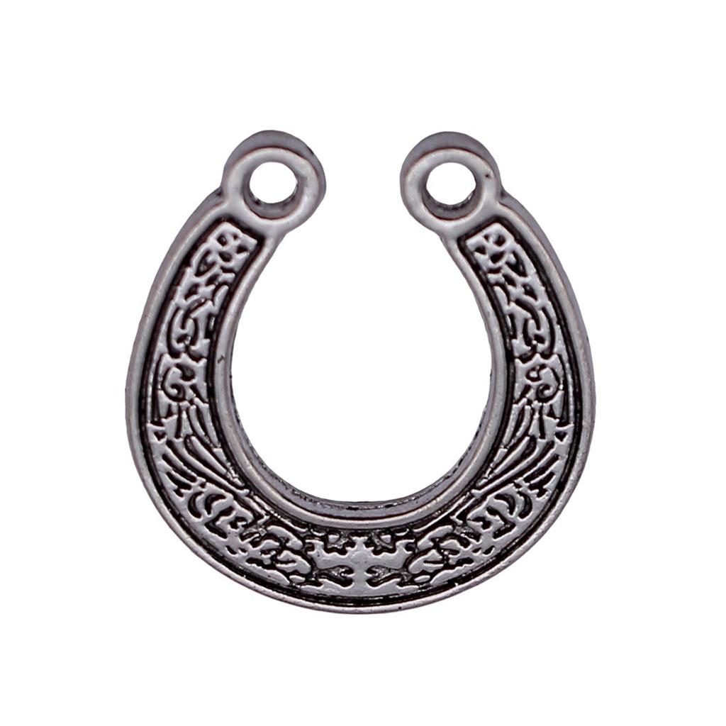 Vintage Horseshoe Charms Alloy Metal Pendants For DIY Jewelry Lucky Themed Accessories