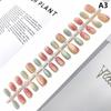 30Pcs Short Square False Nails Cat Paw Petal Design Wearable Fake Nails Simple Artificial Press On Nails Tips Art Decoration
