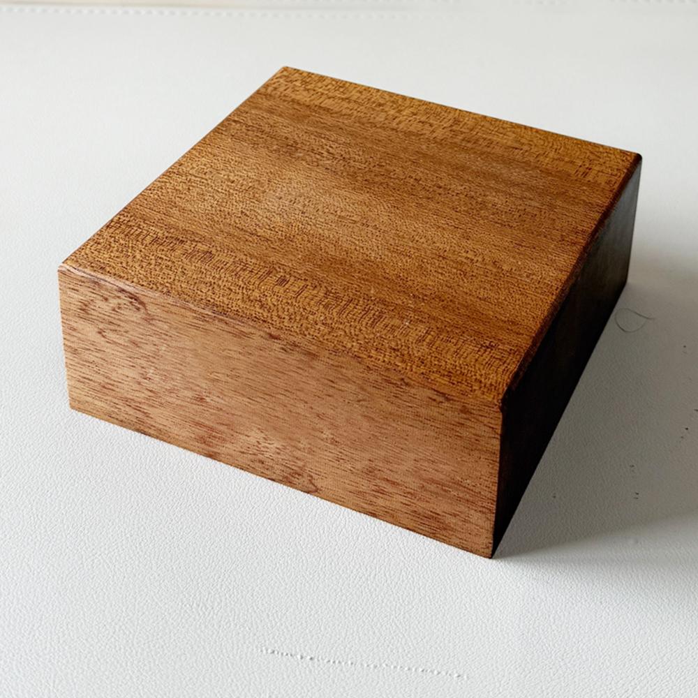 Ebony Solid Wood DIY Base Lightweight Wooden Display Stand for Car Model Doll Home Decoration