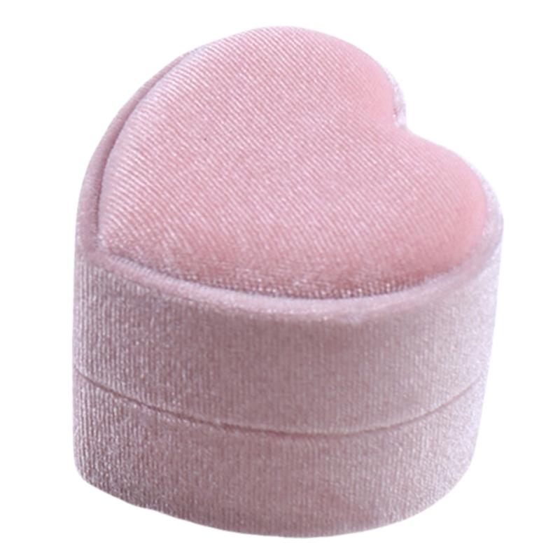 

Heart Shaped Rings Box Portable Rings Presentation Box Heart Designed Container for Love Celebrations 1 розовый