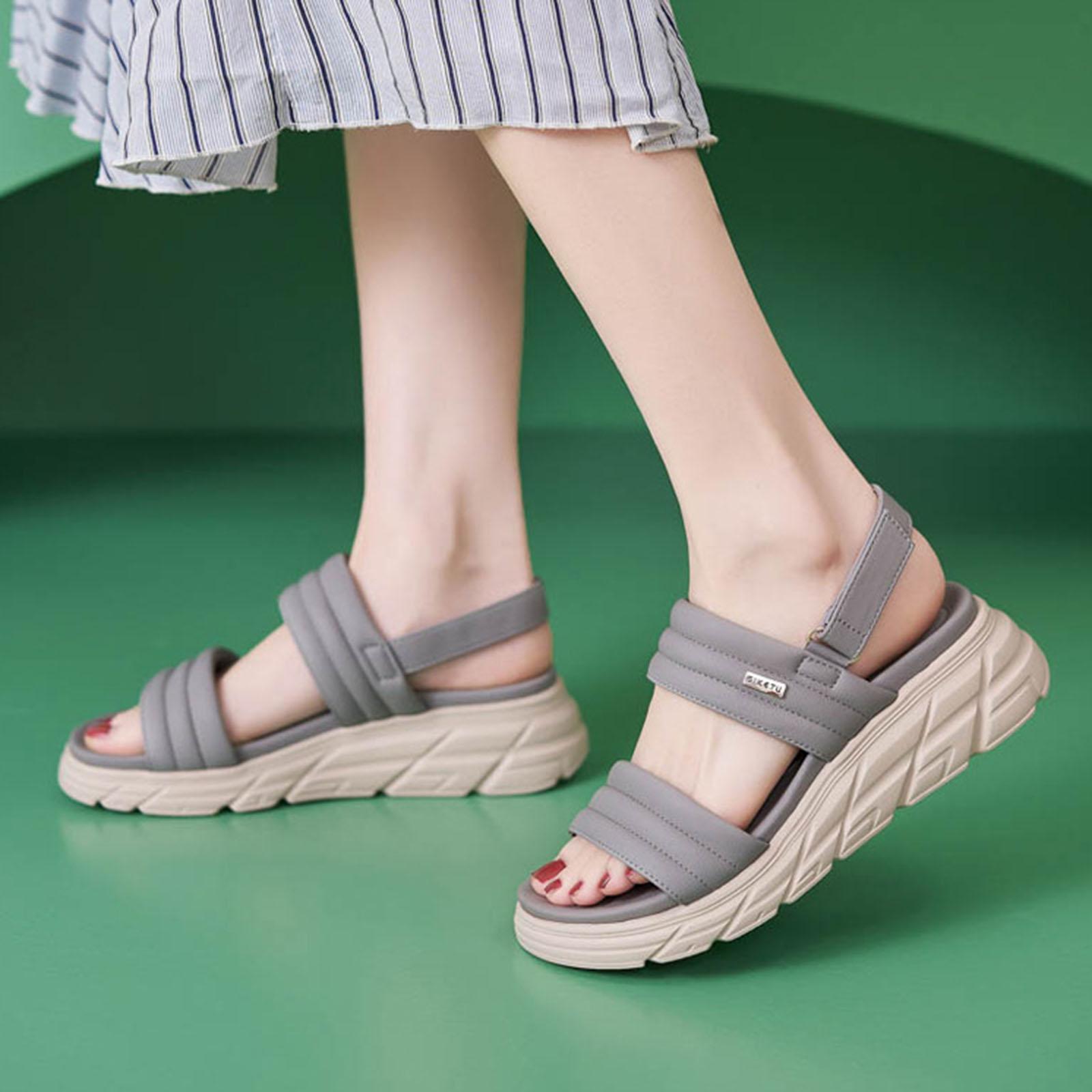 

Women S Sweat Sandals Arch Support Cushioned Hiking Sandal Lightweight Open Toe Sport Walking Shoes Slingback Outdoor Shoe 41 сірий