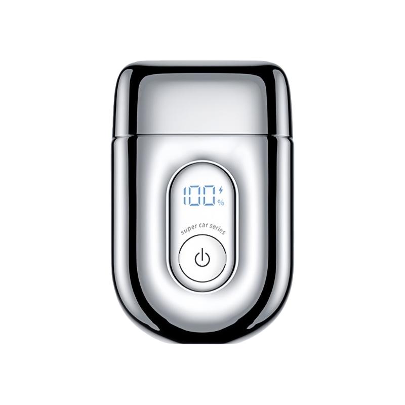 

Washable Alloy Electric Shaver Portable Design Digital Battery Indicator Magnetic Three Blades Reciprocating Type 1