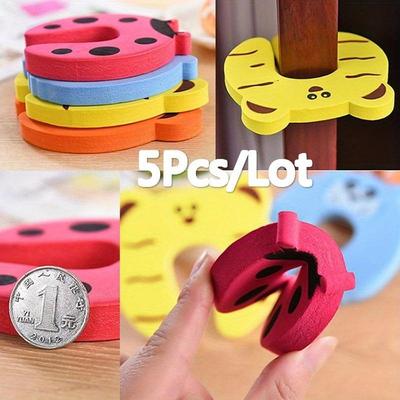 5 Peças Tipo Diferente Batentes de Porta de Espuma de Segurança para Bebês Designs de Animais LS