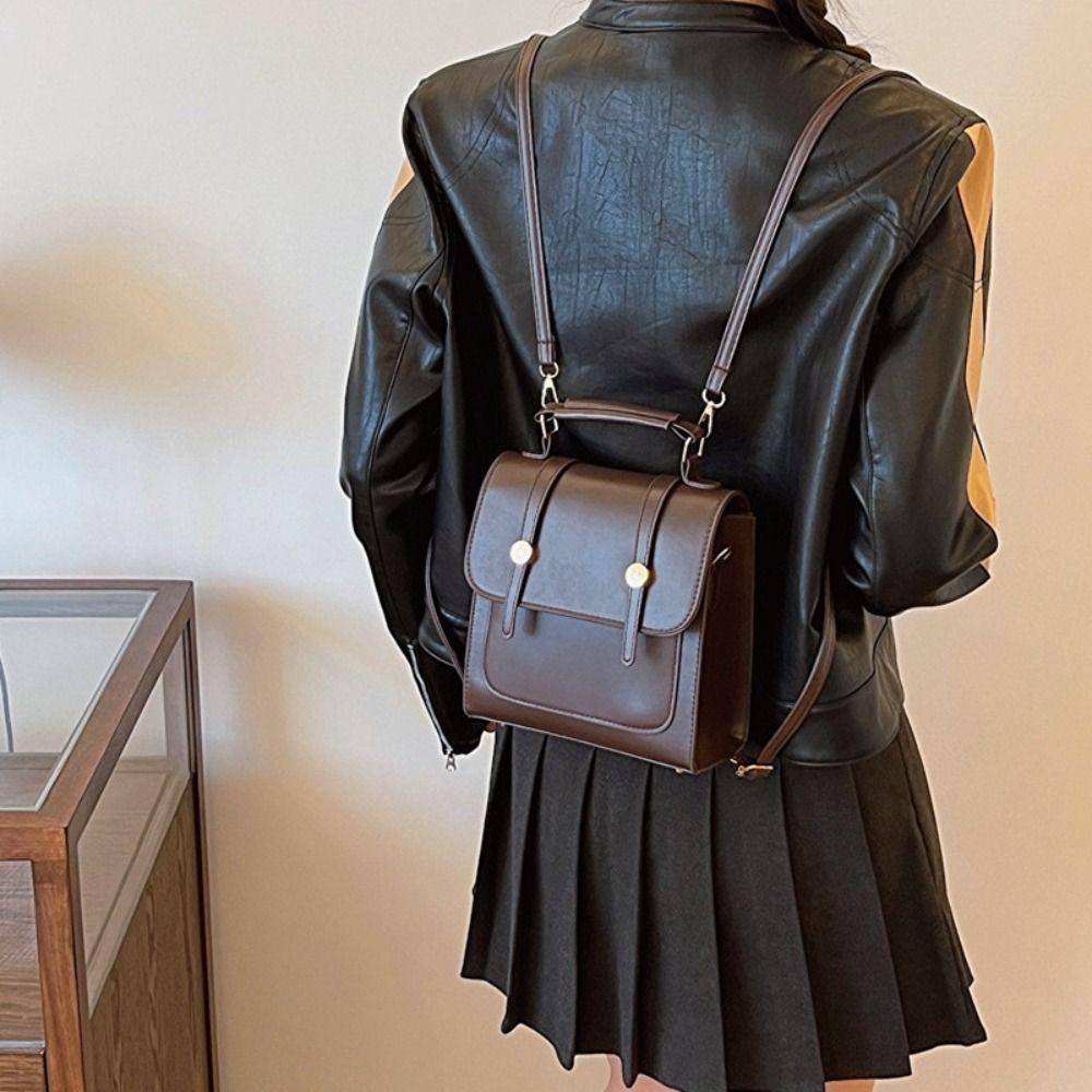 Minimalist College Style Ruckpack Retro Travel Backpack Casual Square Crossbody Bag Gift