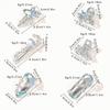 New Alloy Blue Star Clip Simple Girl Five-Pointed Star Silver Metal Duckbill Clip  Hair Accessories