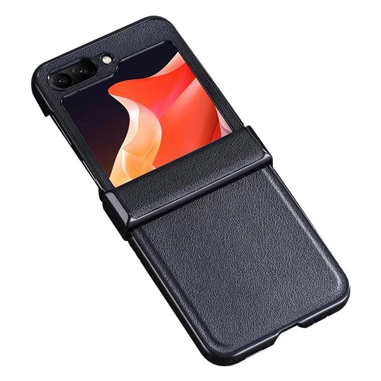 

Для Samsung Galaxy Z Flip6 5G чехол PU кожа + PC шарнир защитный чехол для телефона