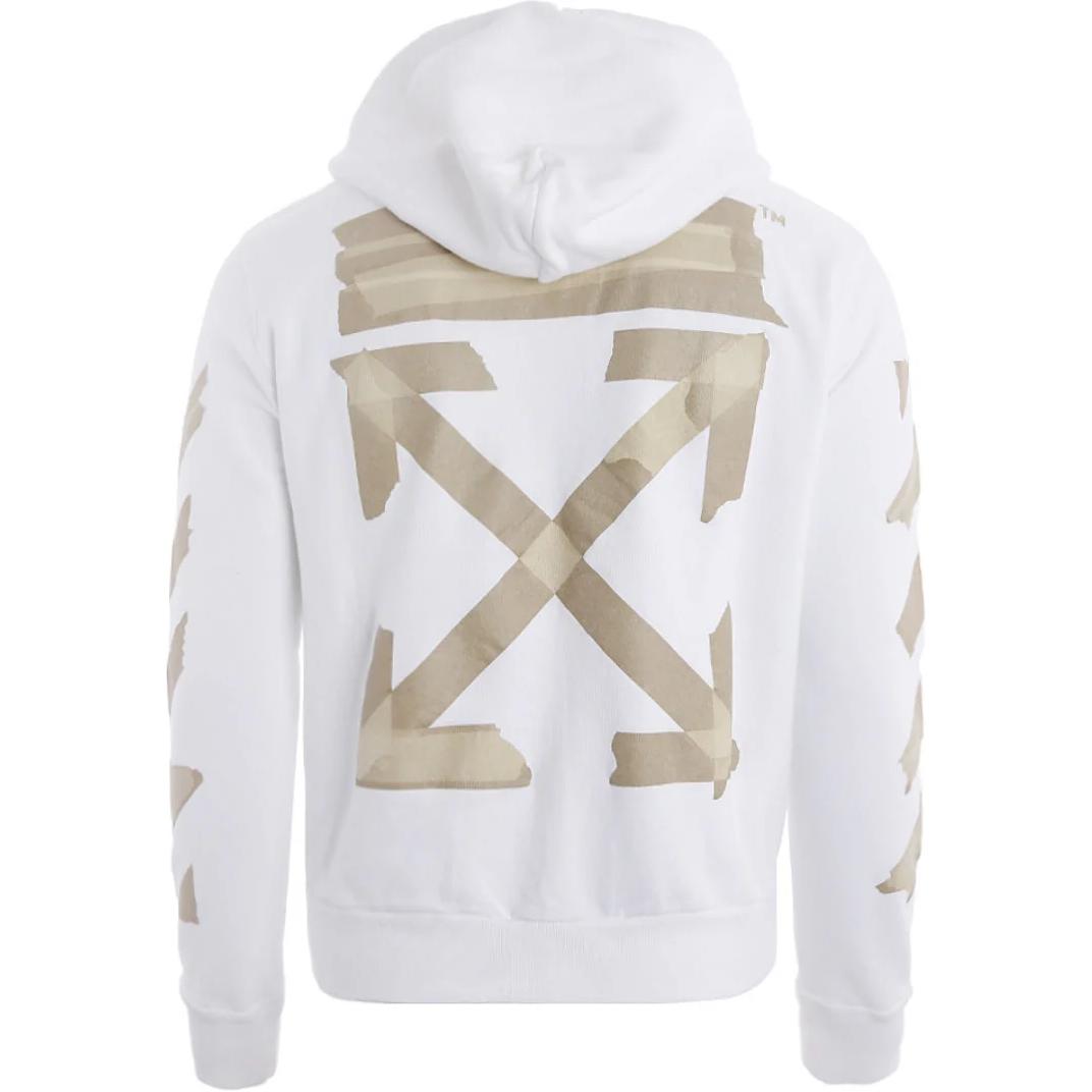 Off-White Tape Arrows Slim Hoodie White/Beige