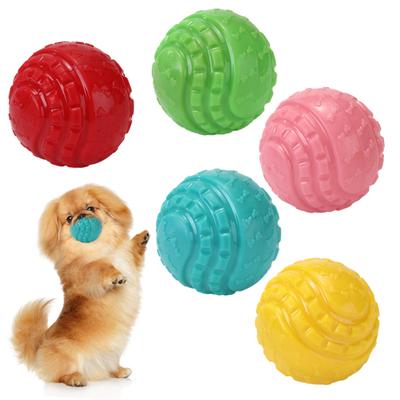 Dog Rubber Ball Toy Interactive Squeaky Chew Toy Textured Teeth Cleaning Toy Fetch Ball for Small Medium Large Dogs Training