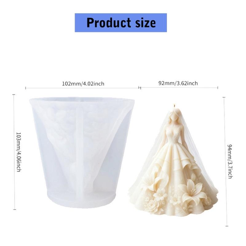 Romance Wedding Themed Silicone Candle Mould for Handmade Crafting Allowing Creation to Enhances Ambiances at Event