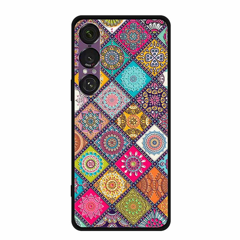 3D Emboss Case For Sony Xperia 1 VII 5G Case Flowers TPU Soft Silicone Back Cover For Sony Xperia 1 VII 2025 Phone Case XQ-FS54